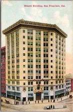 Vintage 1913 SAN FRANCISCO California Postcard "HEARST BUILDING" Street View