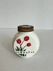 Vintage Fire King Vitrock Tulip Uranium Milk Glass SALT Shaker 1940s Glows