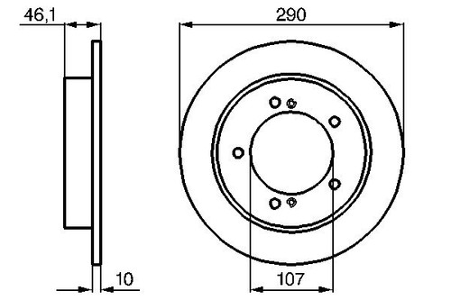2x BRAKE DISC 0 986 478 539 FOR SUZUKI JIMNY/Open/Off-Road/Vehicle/Closed 1.3L - Picture 6 of 12