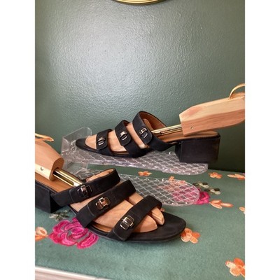 Sarto Franco Sarto Arabesque Sandals 9M Black Leather Block Heel