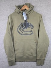 NHL Vancouver Cannucks Hoodie Small Khaki Graphic