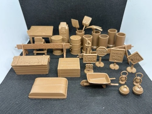 1950s Marx Construction Camp Set Accessories Lot