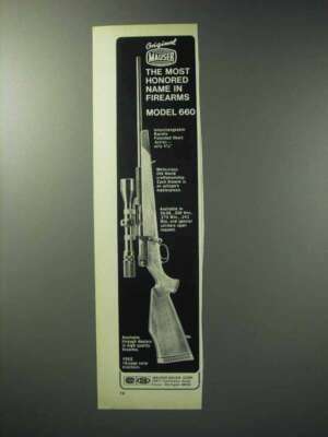 1971 Mauser Model 660 Rifle Advertisement - Most Honored Name