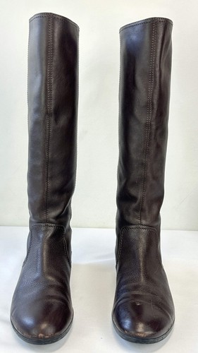 GUCCI Leather Riding Boots 40 10 US Brown Web Accent Black Zipper Accent - Picture 2 of 14