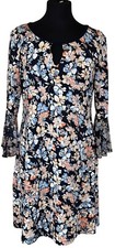 PerSeption Concept Brand Mini Floral Shift Dress Polyester Blend Women's Size M