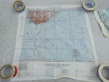 WW2 US AAF Cloth Chart Otomari / Vladimiro - NK-53/NL-54 Silk Evasion Map - 1944