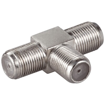 SAT-Adapter T-Stück 3 x F-Kupplung