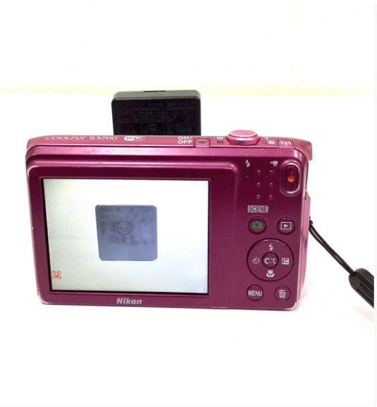 Near MINT] Nikon COOLPIX S3700 Pink 20.1MP 8x Wi-Fi Digital