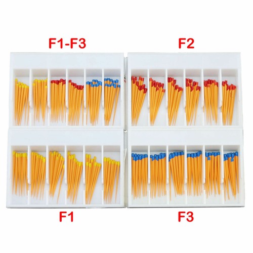 Dental Root Canal Gutta Percha Points - F1, F2, F3 Sizes, 60pcs Per Box (AZDENT)