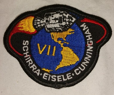 NASA PATCH APOLLO V11 MISSION SCHIRRA EISELE CUNNINGHAM VINTAGE SPACE PROGRAM