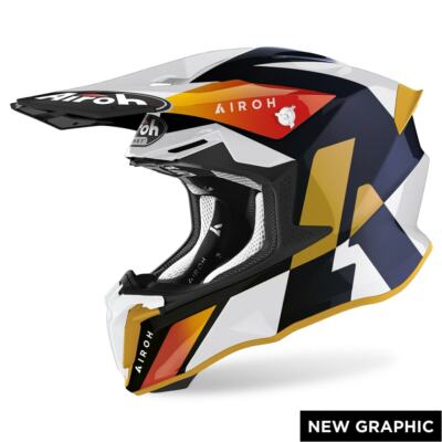 Airoh Twist 2.0 Off Road Cross Enduro Motard Helmet White Gloss, DD Ring