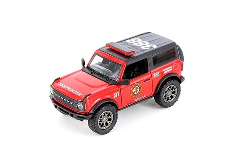 5438F 022 BY KINSMART Ford Bronco Firefighter. 1:34 Scale Diecast. Red (NO BOX) - Picture 2 of 4