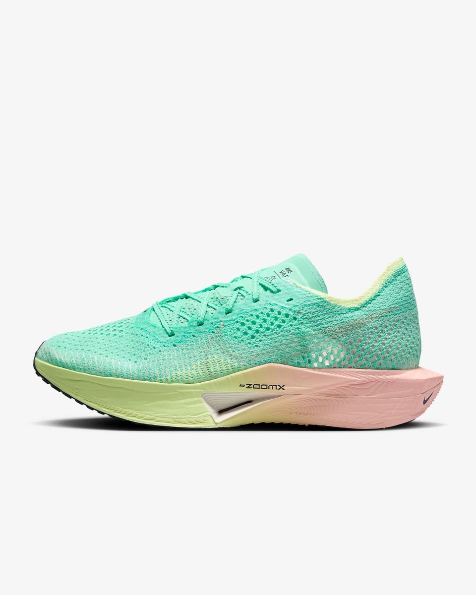 New Nike Women's ZoomX Vaporfly 3 Shoes - Mint Foam/ Sunset Tint