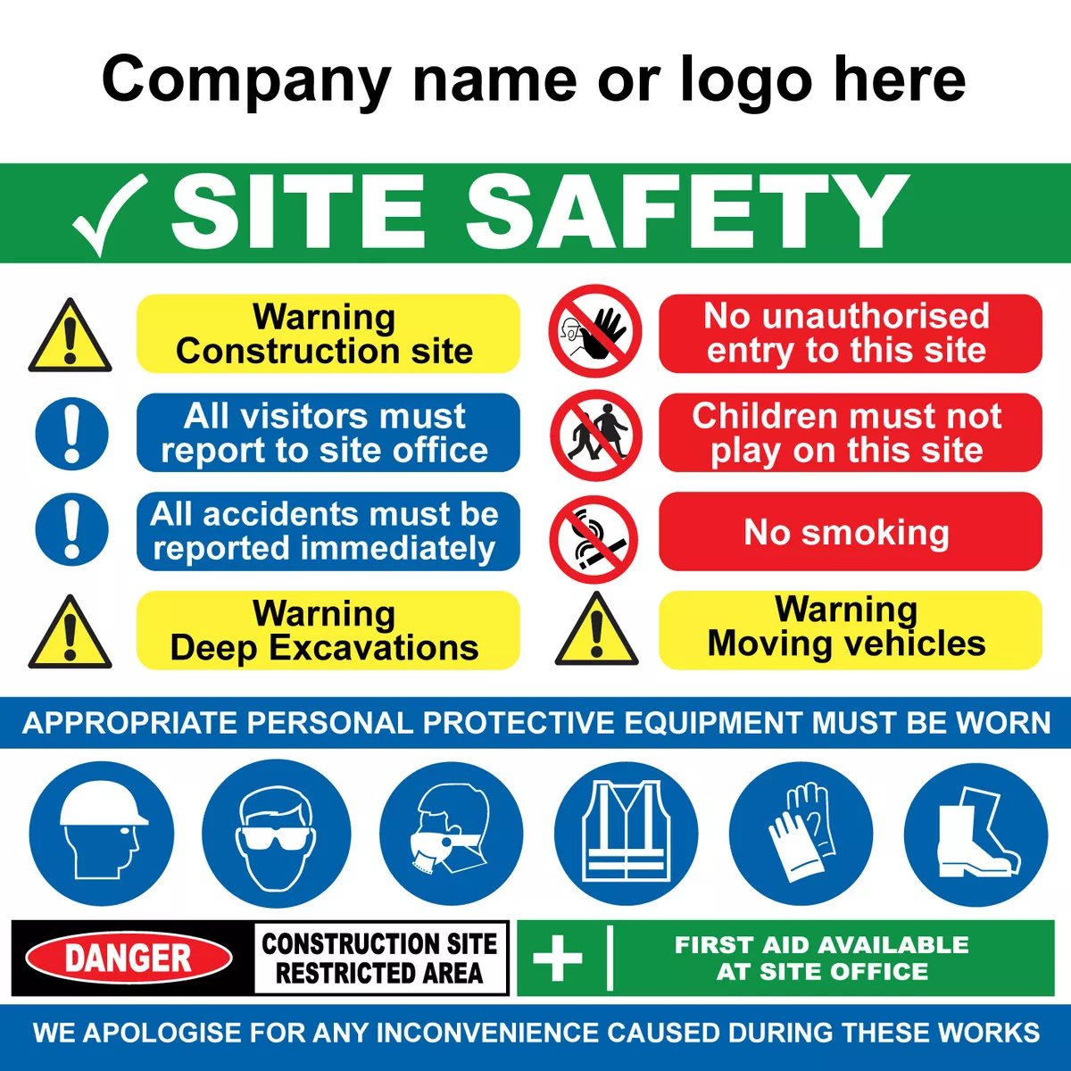 Construction Site Safety Signs