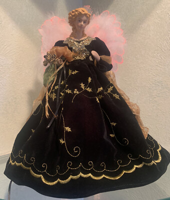 Vintage Holiday Fiber Optic Christmas Magical Angel Tree/Table Topper 14''