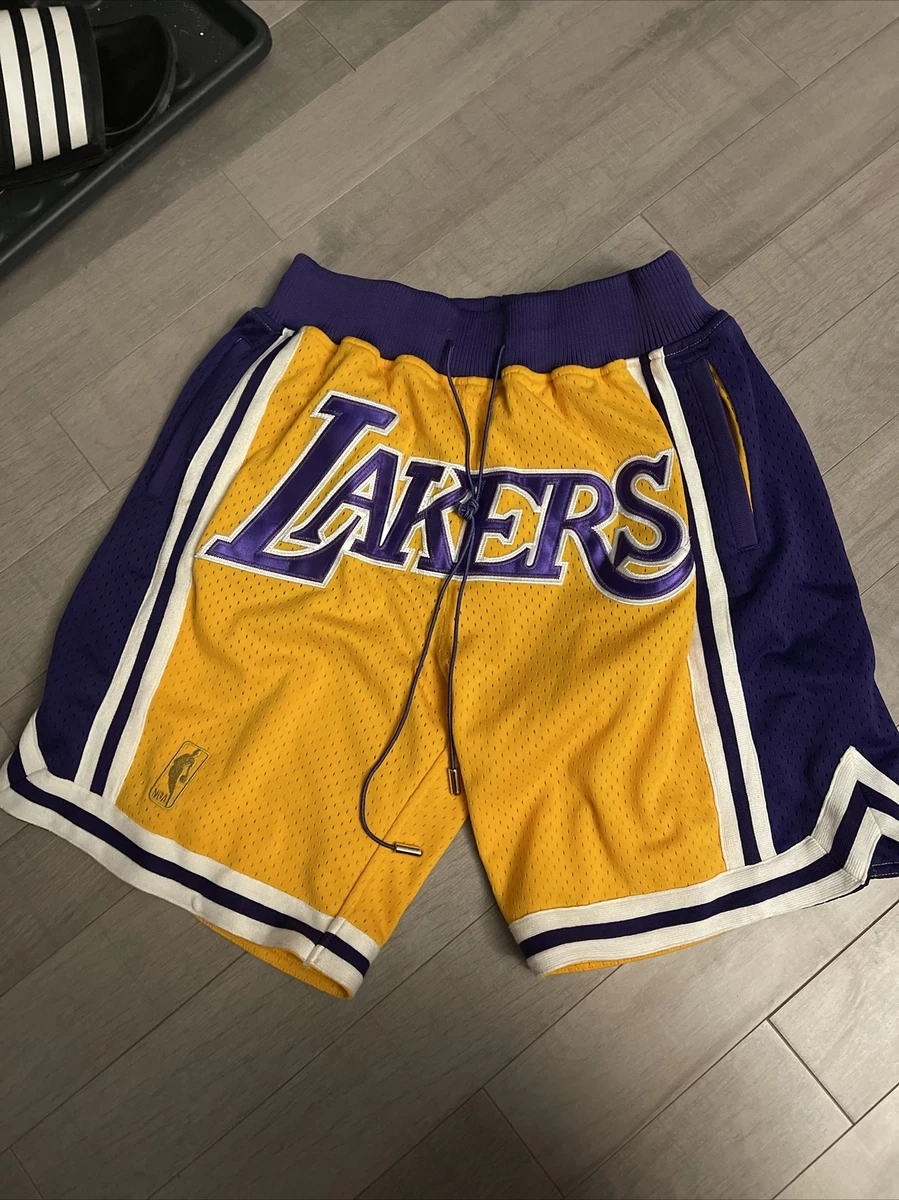 Mens Mitchell & Ness x Just Don Los Angeles Lakers Away Shorts Sz Small S 96-97