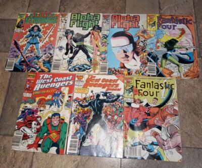 Vintage 1980s Marvel 25th Anniversary Comic Book Lot Of 7