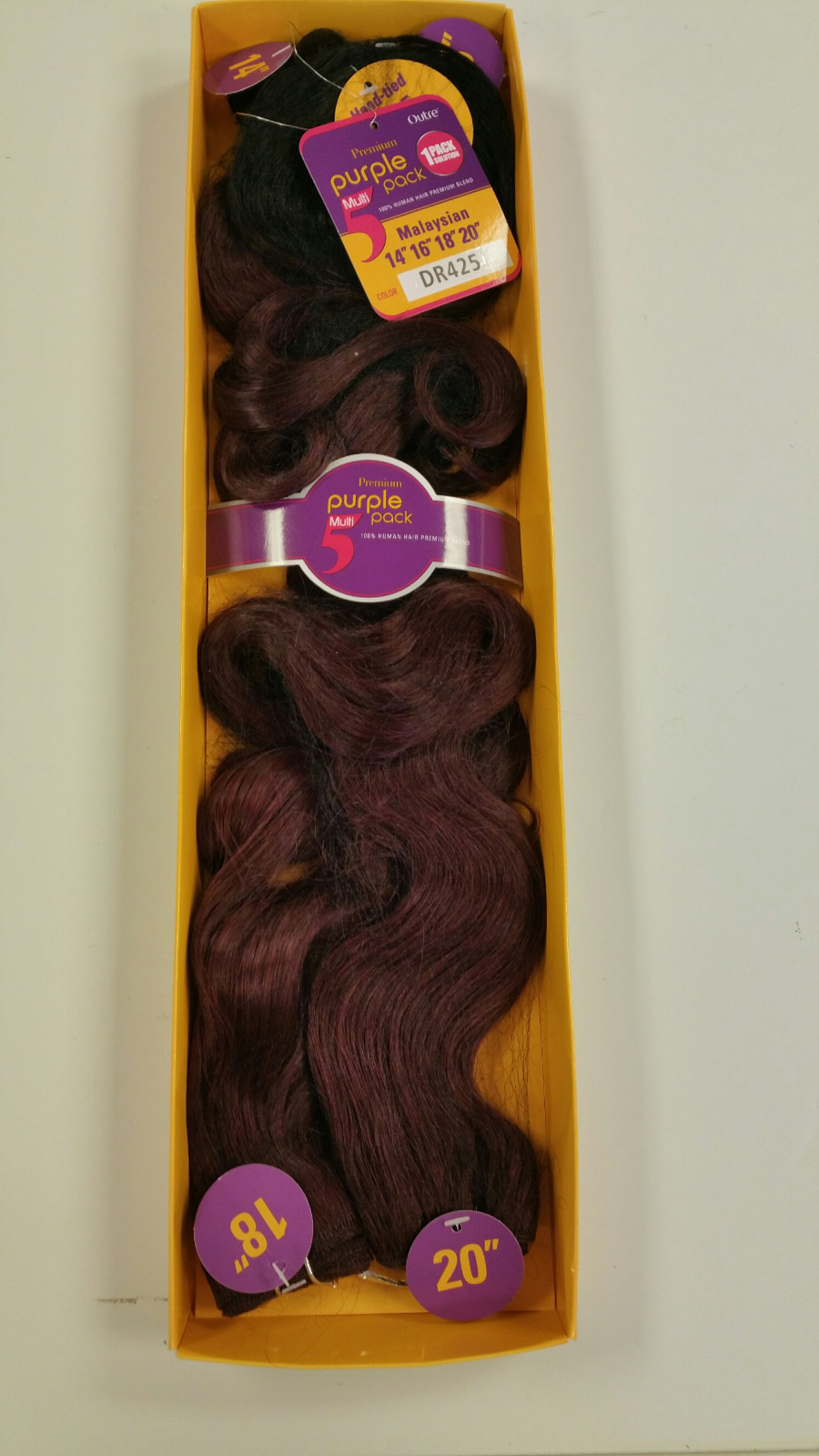 Outre Purple Pack Human Hair Blend for Weaving MALAYSIAN MULTI 5