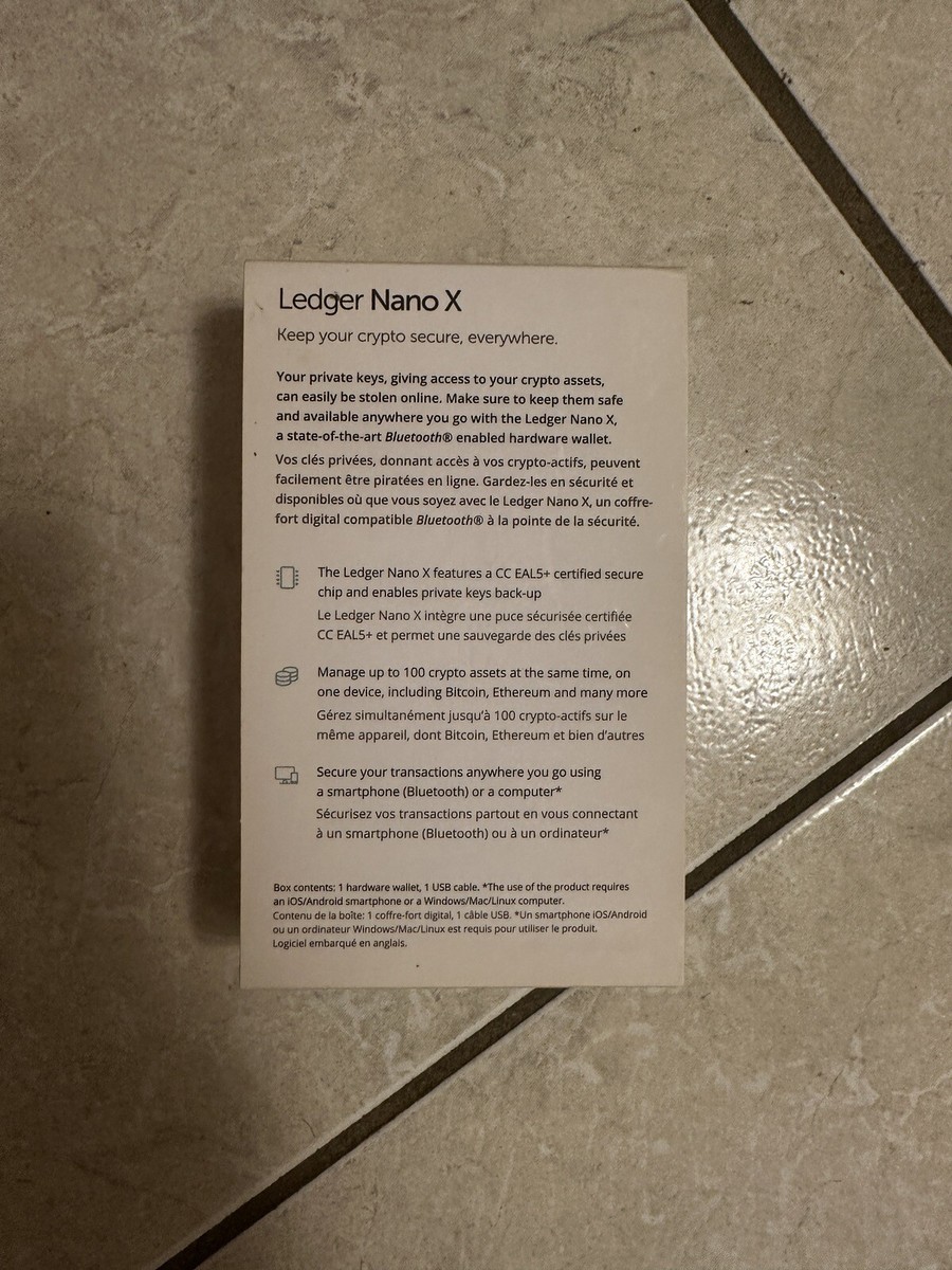 Ledger Nano X Cryptocurrency Bluetooth Hardware Wallet Open Box  3760027781500| eBay