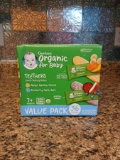 Gerber Organic Gentle Teething Wafers, Variety Pack 36 ct. Exp: 08/2025