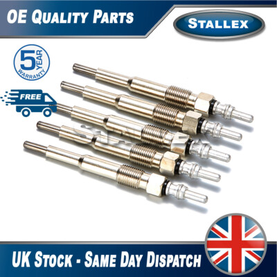 Stallex 5x Heater Glow Plugs Fits VW Transporter Caravelle T5 2.5 TDI 2003-09 #1