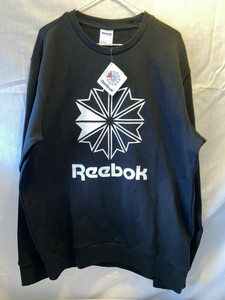Reebok Clássico logotipo grande Star Moletom gola careca/- Preto, Tamanho Grande-Novo | eBay