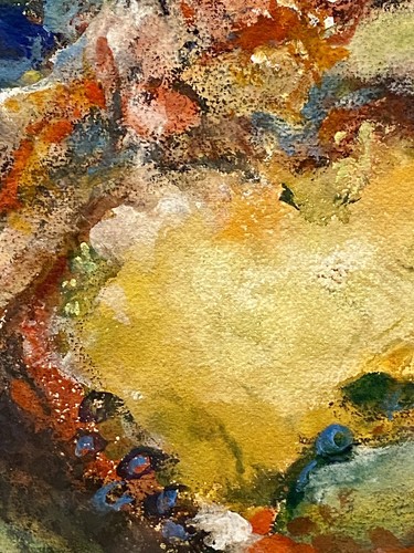 Original BLANCHE JEFFERSON Watercolor Painting Colorful Abstract FRAMED - Picture 11 of 13