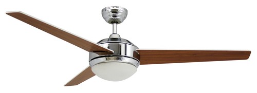 Ventilatore da soffitto silenzioso Vega cromato 132 cm luce telecomando pre-ritorno - Foto 2 di 5