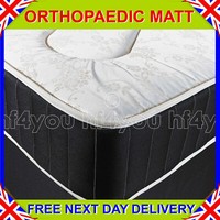 BLACK FIRM 10 ORTHOPAEDIC DEEP QUILTED DAMASK MATTRESS 2ft63ft3ft64ft4ft65ft6ft