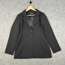 Maniere De Voir Blazer Womens Uk 10 Black Single Breasted Smart Dress Jacket New
