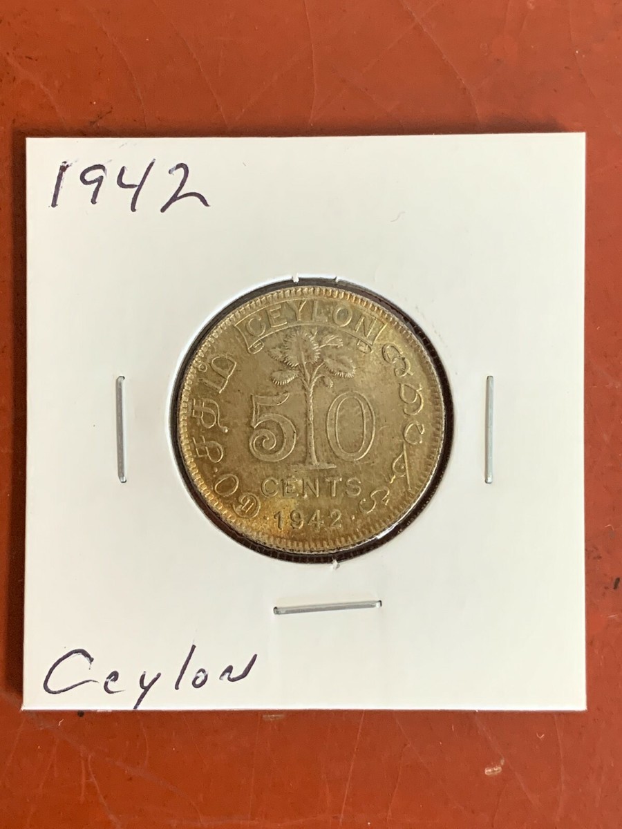 セイロン(スリランカ) FIVE&ONE RUPEES Ceylon | 5 Cents Coin | King