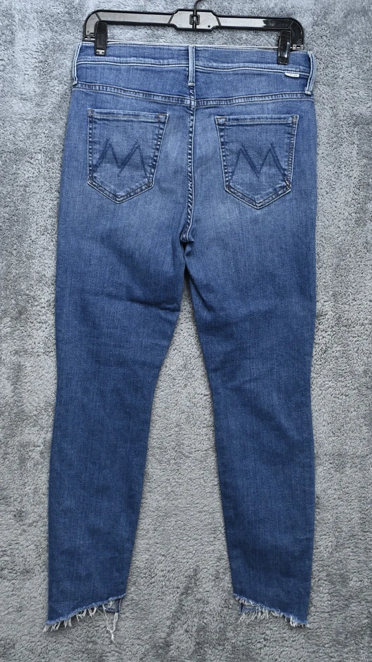 Pantalones de mezclilla ajustados MotherThe Runaway Step Fray dobladillo para mujer talla 29 Foto 3 de 4