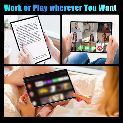 10.1'' 4G BT4.2 WIFI Android13 Tablet Pad 6GB+128GB Dual Camera 8 Core w/Case AU - Picture 8 of 14