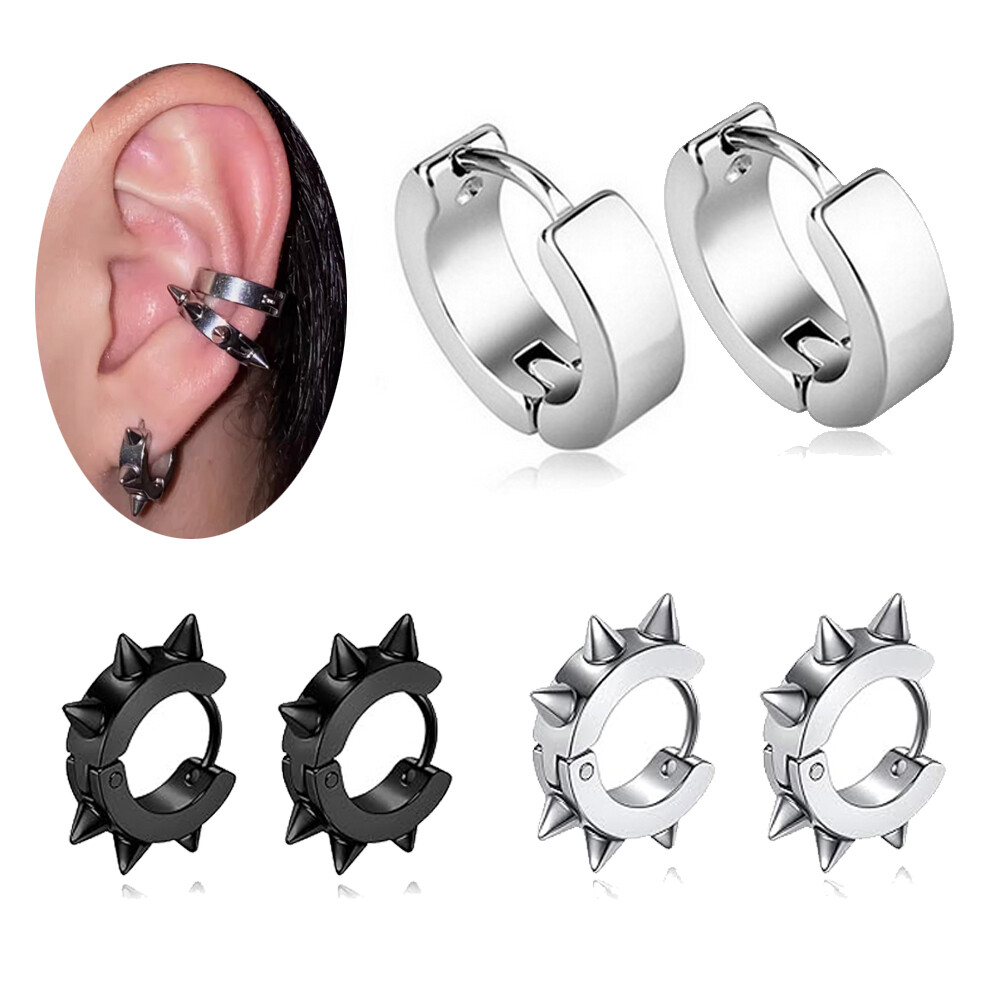 Women Men Huggie Hoop Hypoallergenic Earrings for Piercing Cartilage Earrings