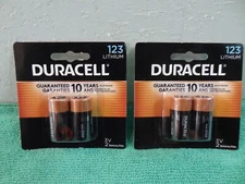 4 Duracell 123 - 3V Lithium Battery 2X2=4 TOTAL EXP- 2030+