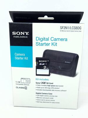 Sony Digital Camera Starter Kit - SF2N1/LCSBDG - 2GB SD Card and Pouch