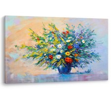 Oil Painting of Flowers on Luxury Canvas Wall Art Picture Print