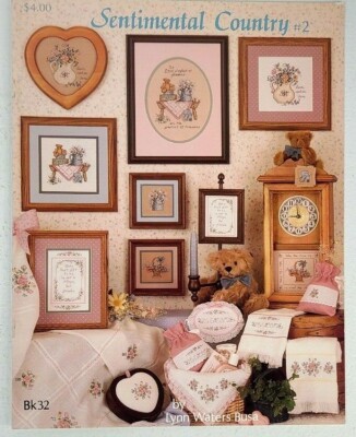 Sentimental Country #2 Lynn Waters Busa Graph-It Arts Cross-Stitch Book Leaflet