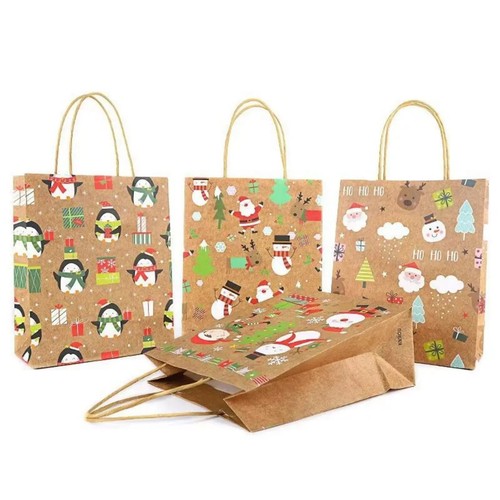 12PC XLARGE XMAS PRINTED PAPER GIFT BAG 42cm Christmas Serie Party Favour Retail - Picture 2 of 7