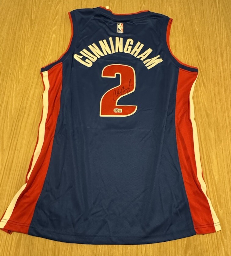 Cade Cunningham Autographed Signed Detroit Pistons JERSEY BECKETT BAS 