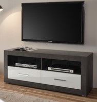 Tv-Lowboard In Weiß Hochglanz Und Grau Stone Tv Unterteil Mit KomforthöHe Briard