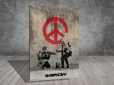 Printerland Quadri Moderni BANKSY murales street art 4 pezzi Stampa Tela CANVAS Arredamento Arte XXL Arredo per soggiorno salotto camera da letto cucina ufficio bar ristorante (4 pezzi 40x40 cm cad Printerland Quadri Moderni BANKSY murales street art 4 pezzi Stampa Tela CANVAS Arredamento Arte XXL Arredo per soggiorno salotto camera da letto cucina ufficio bar ristorante (4 pezzi 40x40 cm cad