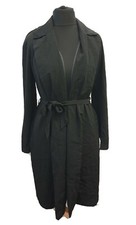 Noisy May Trevor Drape Jacket Long Black Womens Size Xs Ref -|
