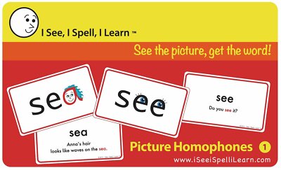I See, I Spell, I Learn  - Picture Homophones  Flashcards - Set 1