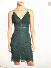 NEW W TAG ASTR THE LABEL GREEN LACE,WIDE V-NECK,SPAGHETTI STRAPS,75% COTTON,SZ:S