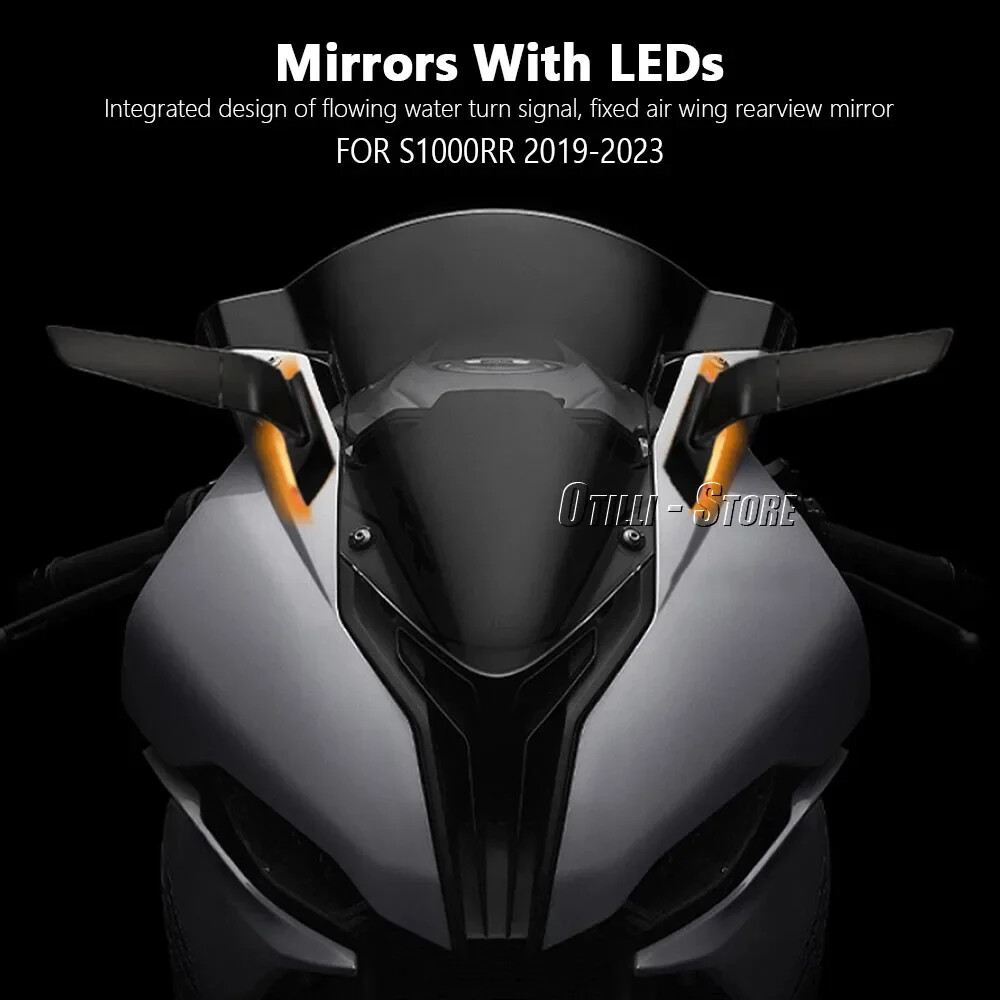  S1000RR 23年式 純正ミラー For BMW S1000RR 2019-2023 Motorcycle Side Mirrors With LED Turn