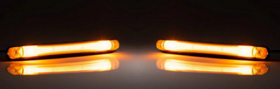 2x LED UMRISSLEUCHTE - LICHTLEITERTECHNINK MIT 2 LED - GELB - 242 x 28 MM 