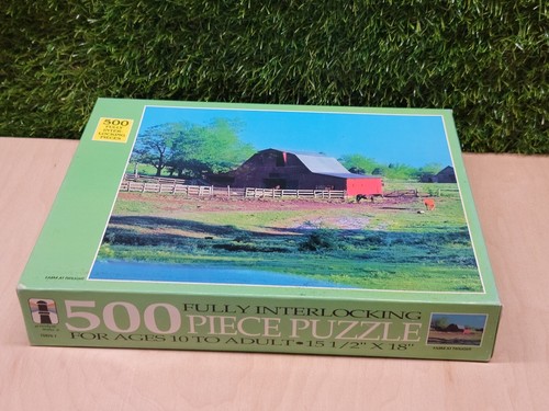 vintage 500 piece jigsaw puzzles ( Farm At Twilight ) The Rainbow Works - Picture 2 of 9