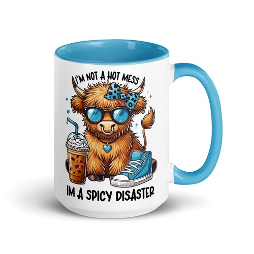Highland Cow " I'm A Hot Mess Coffee Mug Tea Cup - 第 1/3 張圖片
