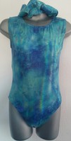 Girls 10-12 Ocean Sparkle Sleeveless Leotard Disco/gymnastics/dance Girls 10-12 Ocean Sparkle Sleeveless Leotard Disco/gymnastics/dance